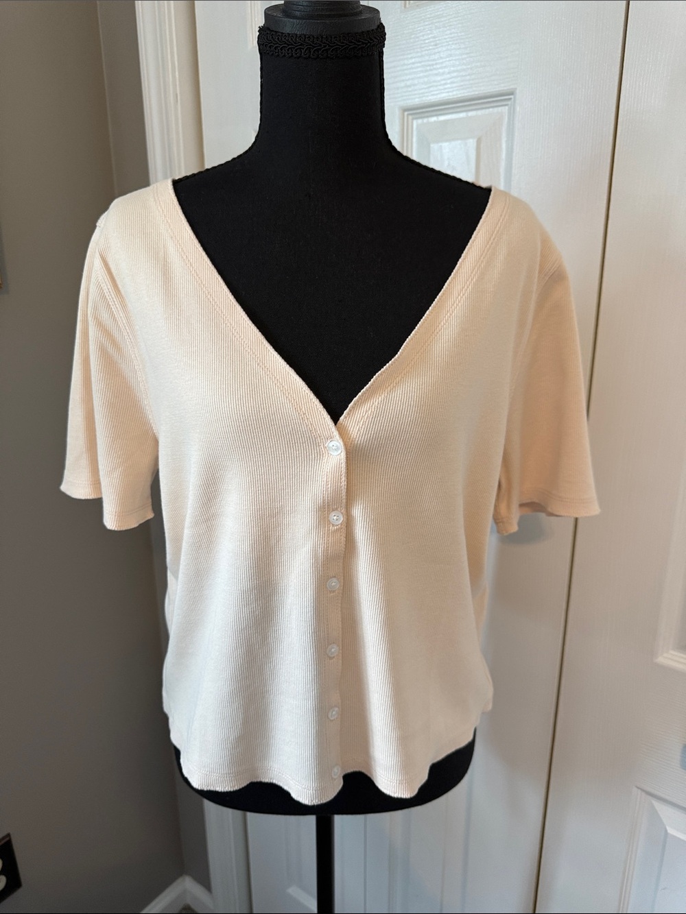 J.Crew Ribbed V-Neck Cardigan Top
